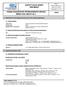 SAFETY DATA SHEET Revised edition no : 0 SDS/MSDS Date : 27 / 8 / 2012