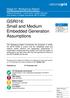 GSR016: Small and Medium Embedded Generation Assumptions
