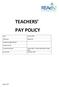 TEACHERS PAY POLICY. Date October Adopted by Regional Board. Adopted by LGB. Review Date September Page 1 of 49