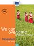 We can. overcome. Undernutrition: Bangladesh. Case Study. International Cooperation and Development