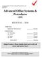 Advanced Office Systems & Procedures (225)