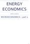 ENERGY ECONOMICS. 28 March - 05 April MICROECONOMICS part 2
