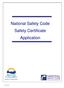 National Safety Code Safety Certificate Application