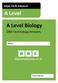 AQA, OCR, Edexcel. A Level. A Level Biology. DNA Technology Answers. Name: Total Marks: