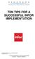 TEN TIPS FOR A SUCCESSFUL INFOR IMPLEMENTATION