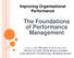 The Foundations of Performance Management