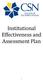 Institutional Effectiveness and Assessment Plan