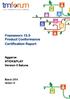 Frameworx 13.0 Product Conformance Certification Report