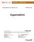 Proposed Maximum Residue Limit. Cypermethrin