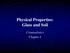 Physical Properties: Glass and Soil. Criminalistics Chapter 4