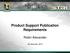 Product Support Publication Requirements
