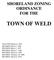 SHORELAND ZONING ORDINANCE FOR THE TOWN OF WELD