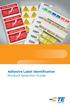 Adhesive Label Identification Product Selection Guide