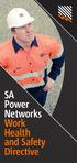 SA Power Networks Work Health and Safety Directive