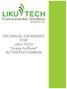 TECHNICAL DATASHEET FOR LIKU-TECH Grasp-Sulfone ACTIVATED CARBON