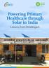 Powering Primary Healthcare through Solar in India
