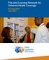 The Joint Learning Network for Universal Health Coverage. Strategy Brief
