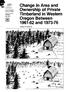 Change in Area and Ownership of Private Timberland in Western Oregon Between and