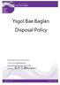 Ysgol Bae Baglan Disposal Policy
