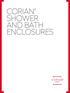 CORIAN SHOWER AND BATH ENCLOSURES