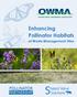 Enhancing Pollinator Habitats. at Waste Management Sites