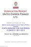 VERIFICATION REPORT UNITED CARBON FINANCE