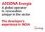 ACCIONA Energía. A global operator in renewables unique in the sector The developer s experience in INDIA