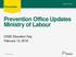 Prevention Office Updates Ministry of Labour