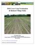 2010 Cover Crop Termination & Reduced Tillage Study