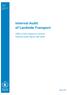 Internal Audit of Landside Transport. Office of the Inspector General Internal Audit Report AR/18/09
