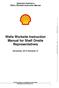 Wells Worksite Instruction Manual for Shell Onsite Representatives