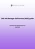 SAP HR Manager Self-Service (MSS) guide