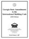 Georgia State Amendments to the International Building Code