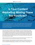 Is Your Content Marketing Missing These Pro Practices?