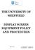 THE UNIVERSITY OF SHEFFIELD DISPLAY SCREEN EQUIPMENT POLICY AND PROCEDURES