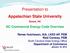 Presentation to Appalachian State University