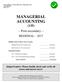 MANAGERIAL ACCOUNTING (135) Post-secondary