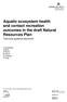Aquatic ecosystem health and contact recreation outcomes in the draft Natural Resources Plan