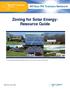 Zoning for Solar Energy: Resource Guide