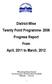 District-Wise Twenty Point Programme Progress Report From April, 2011 to March, 2012