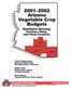 Arizona Vegetable Crop Budgets Southern Arizona