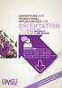 ORIENTATION ADVERTISING AND PROMOTIONAL OPPORTUNITIES FOR AT THE UNIVERSITY OF MELBOURNE. ORIENTATION transforms the