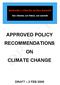 Australia s Climate Action Summit. Our climate, our future, our summit RECOMMENDATIONS ON CLIMATE CHANGE