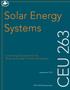 Solar Energy Systems CEU 263. Continuing Education from the American Society of Plumbing Engineers. September ASPE.
