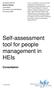 Self-assessment tool for people management in HEIs