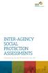 INTER-AGENCY SOCIAL PROTECTION ASSESSMENTS