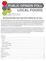 NORTHERN WISCONSIN LOCAL FOODS PUBLIC OPINION POLL FACT SHEET