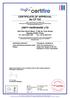 CERTIFICATE OF APPROVAL No CF 735 UNITY HARDWARE LTD