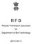 R F D. Results Framework Document for Department of Bio-Technology ( )