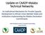Update on CAADP-Malabo Technical Networks